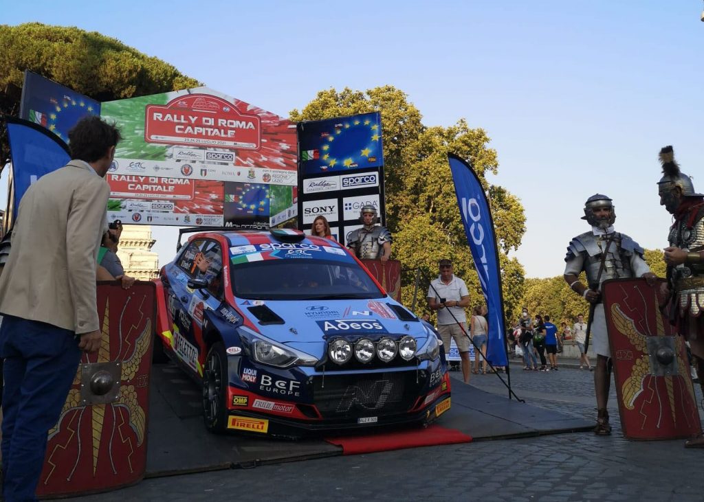 È Andrea Crugnola il primo leader del Rally di Roma Capitale dopo la prova alle Terme di Caracalla